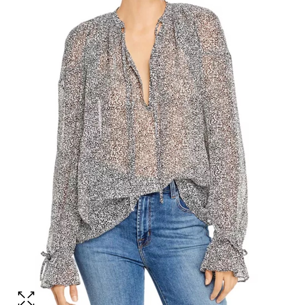 Annie Bing Abigail printed silk blouse